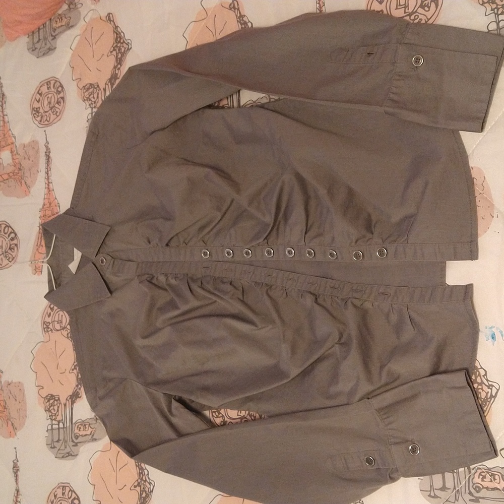 NYC Button Up Ruched Shirt